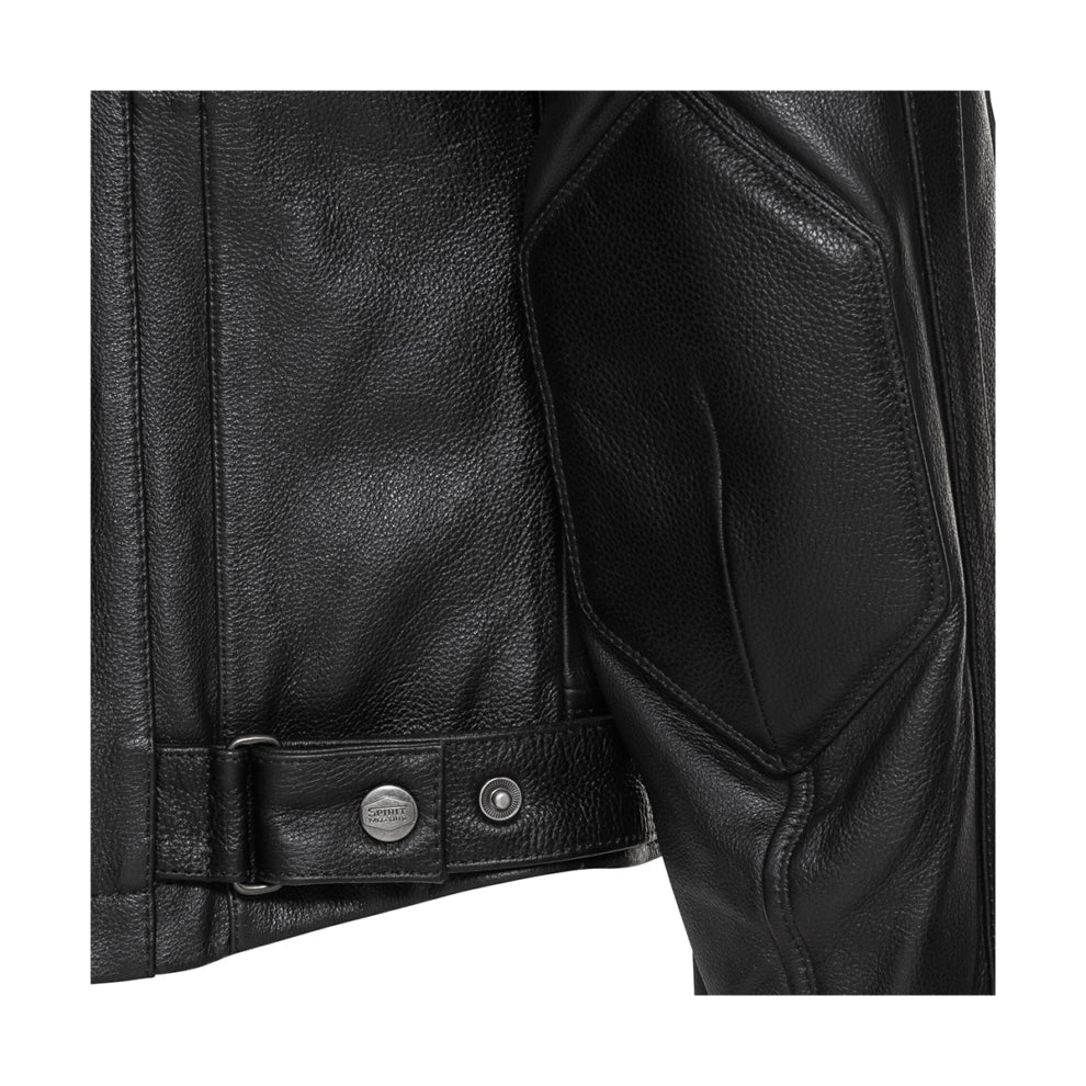 Black Fully Lined Biker Leather Jacket