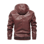 Mens Red Bomber Leather Jacket