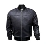 Black Bomber Leather Jacket